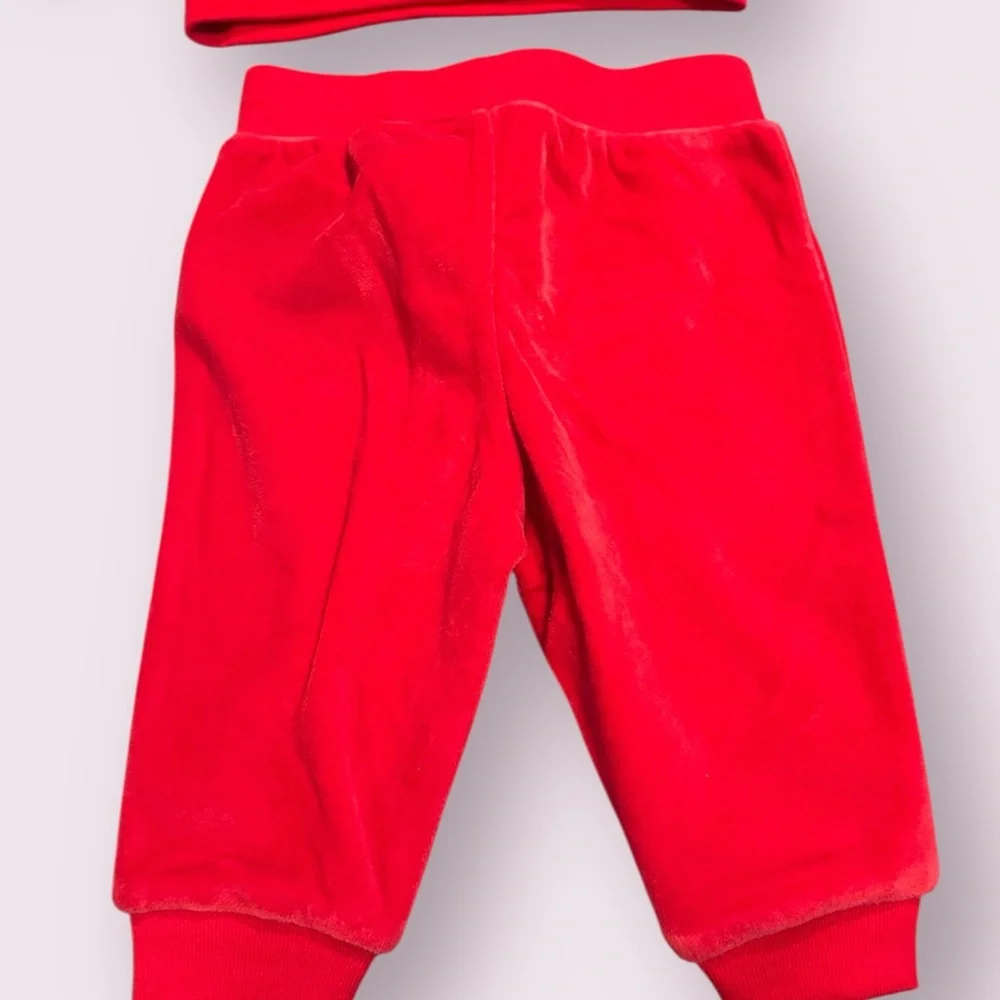NWT Baby Ralph Lauren Classic Red Velour Outfit Size 6 Months
